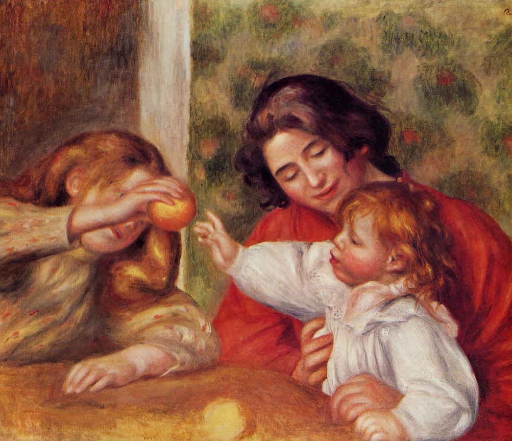 Gabrielle, Jean and a Little Girl - Pierre-Auguste Renoir painting on canvas